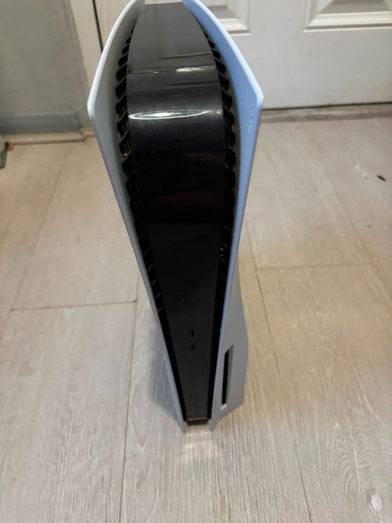 White PlayStation 5 disc edition front view